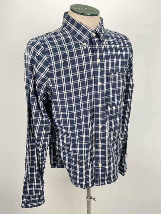 Camisa Azul marino de cuadro Abercrombie Fitch