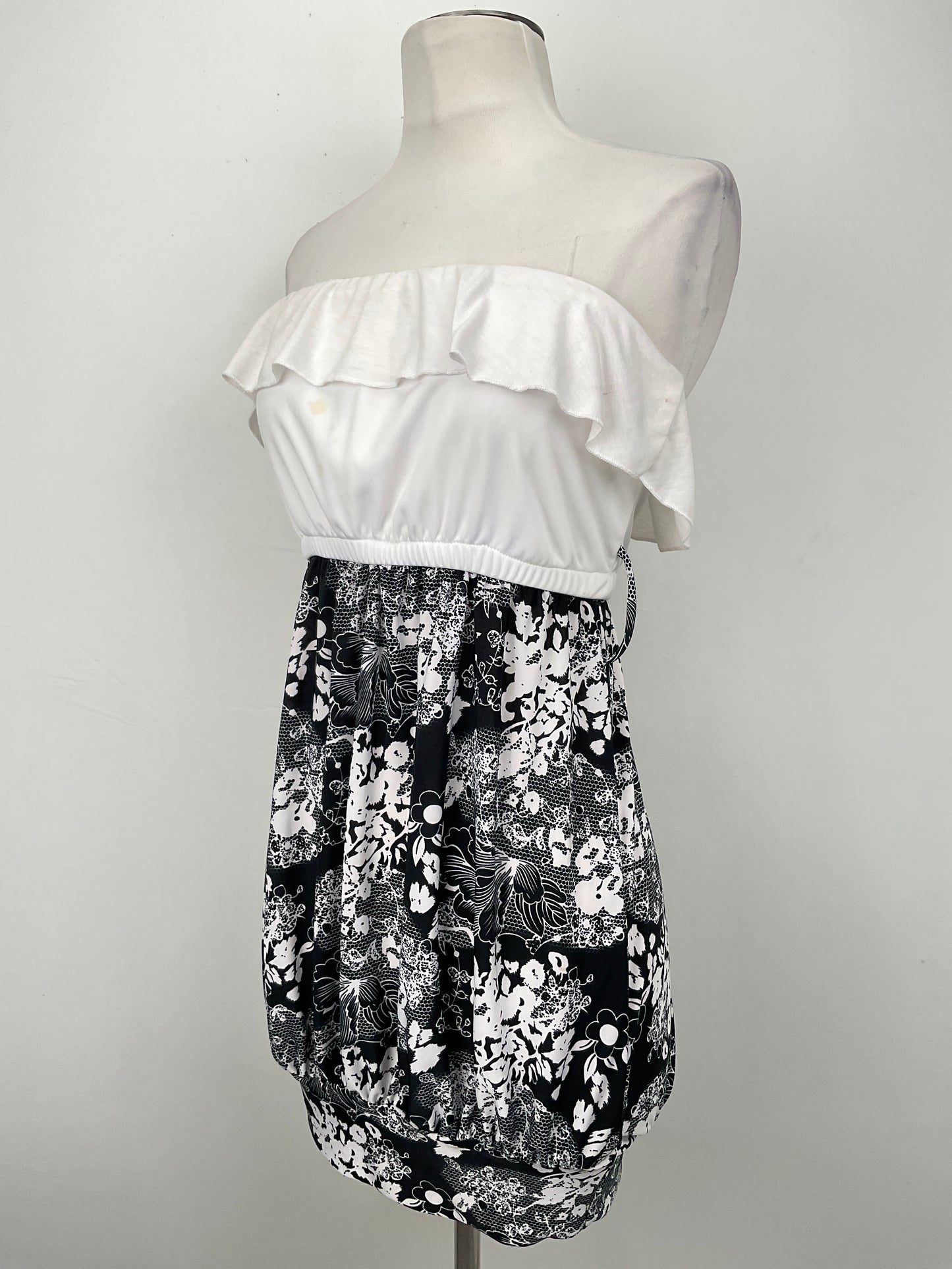 Vestido Blanco Floral Lime