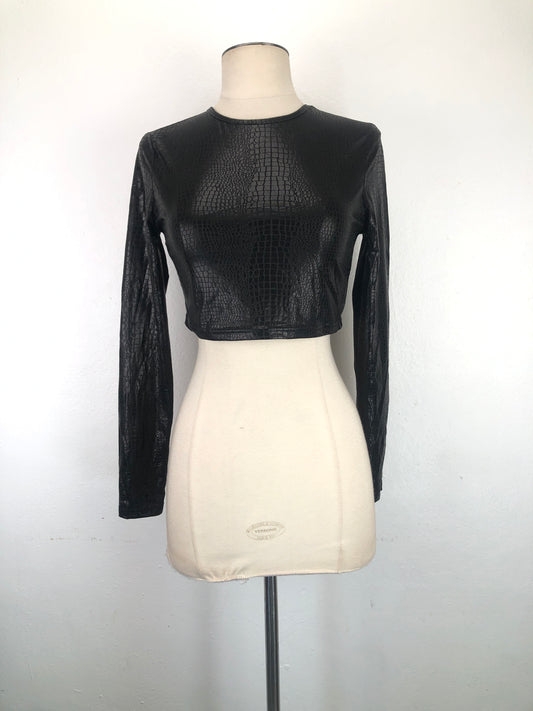 Blusa Negro Leder Shein Sxy