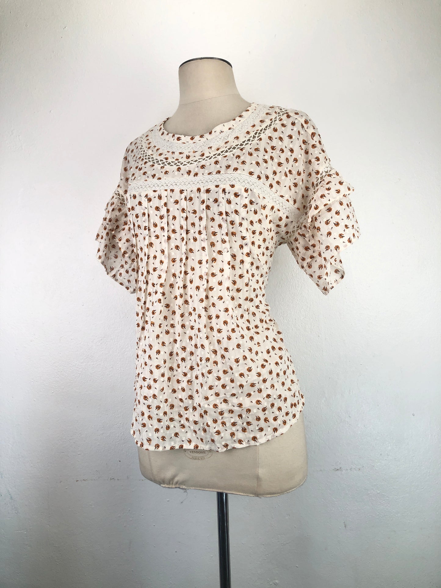 Blusa Crema Floral Loft
