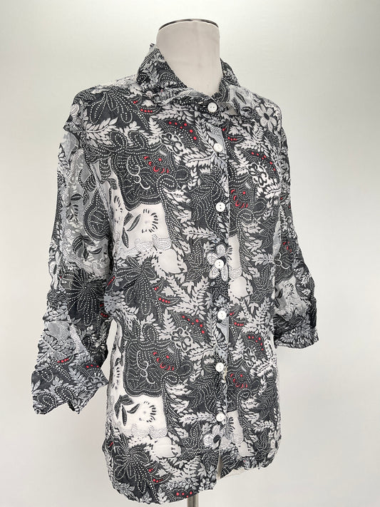 Camisa Gris Floral Choices