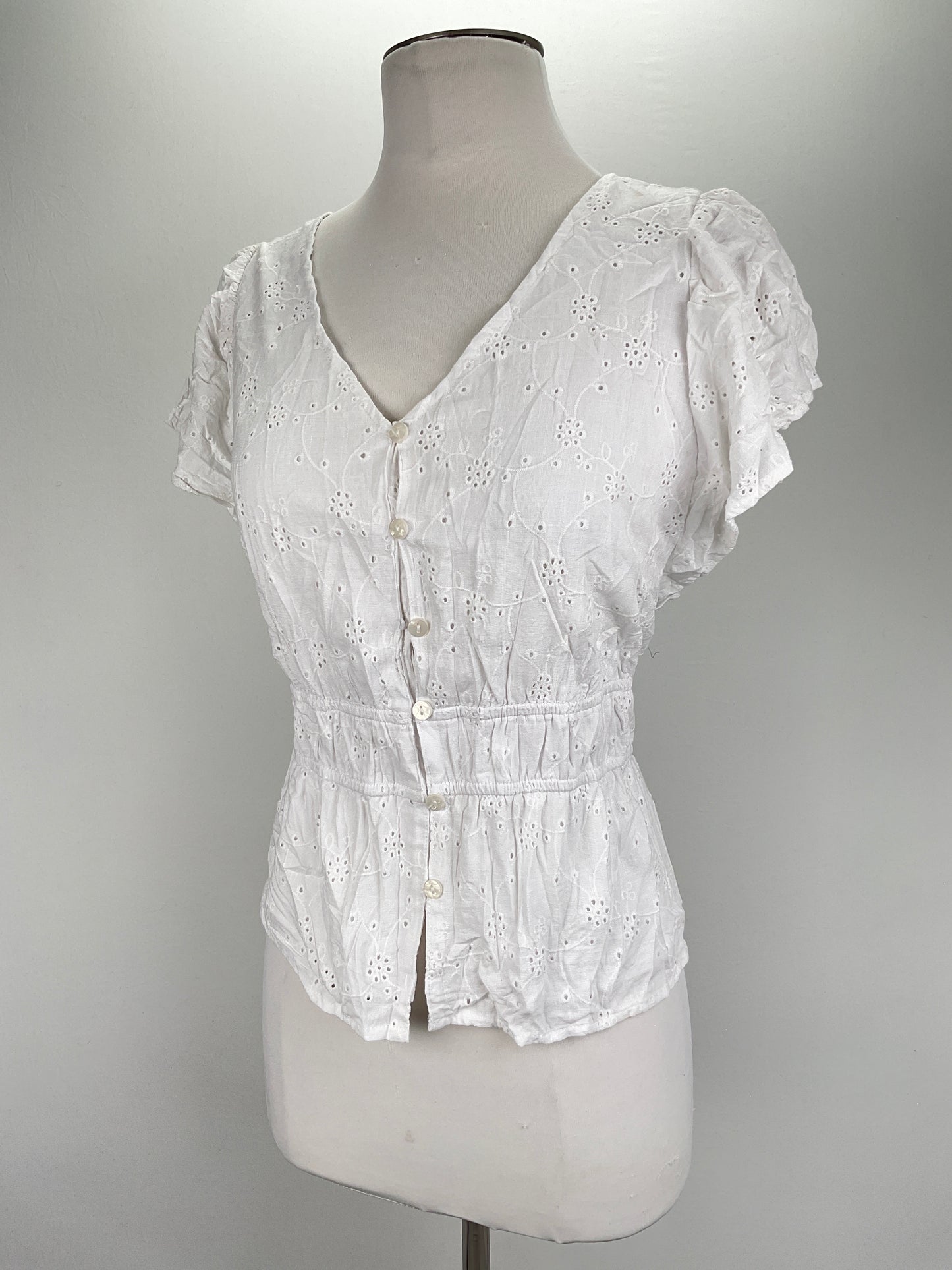 Blusa Blanco Floral Time and Tru