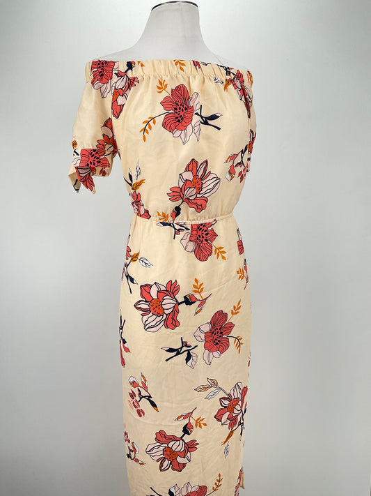 Vestido Crema Floral Hlush