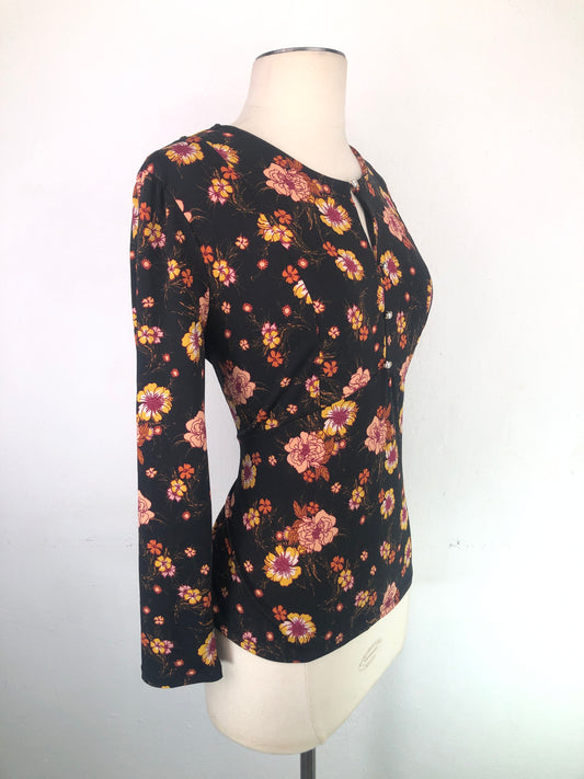 Blusa Negro de Floral S.C. Society
