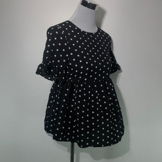Blusa Negro de Lunares Shein