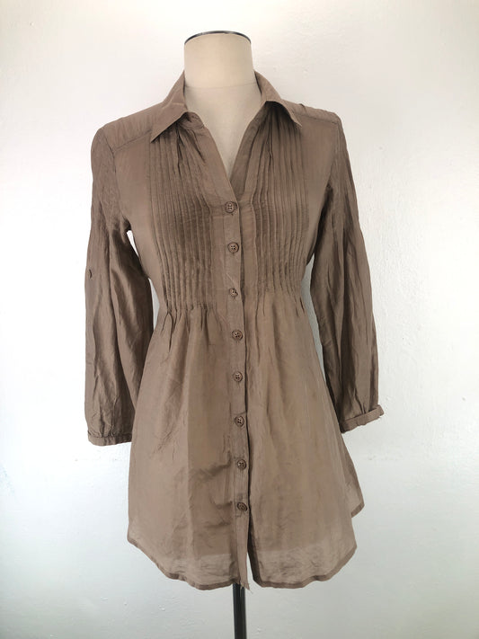 Camisa Marron Bershka