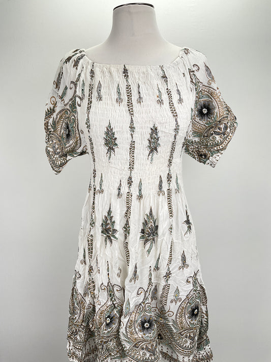 Vestido Blanco Floral Ana Rose