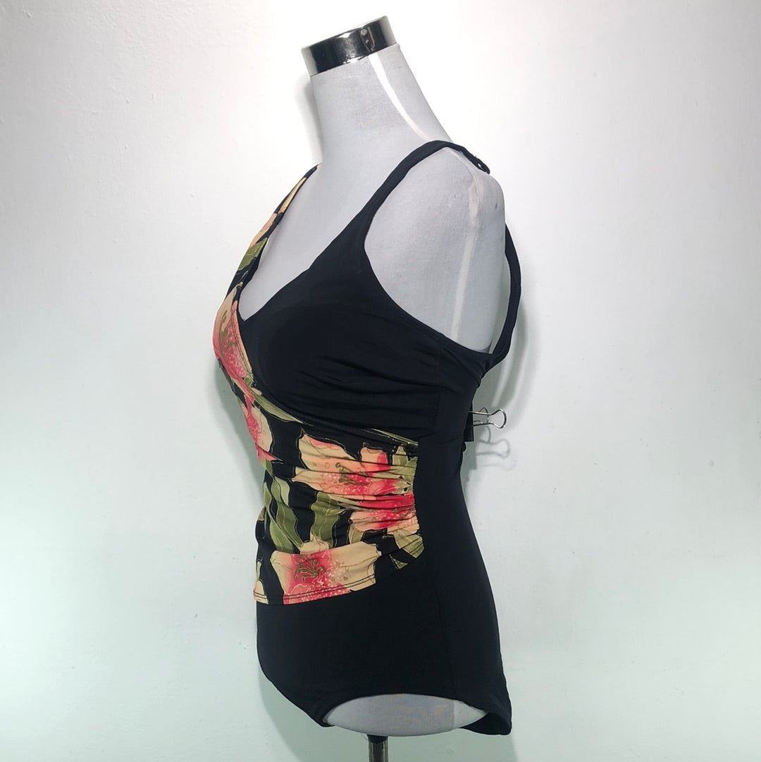 Traje de Baño Negro de Flores Roxanne