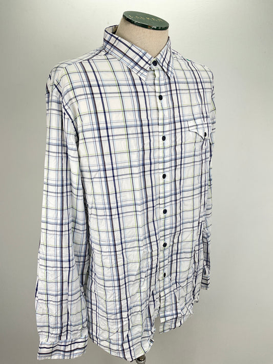 Camisa Blanco de Cuadro Made