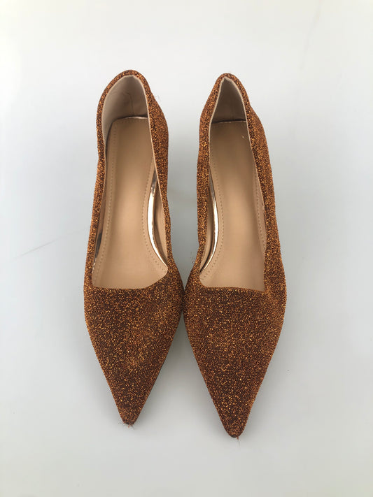 Zapatilla Dorado de Brillo de Tacon Variangis