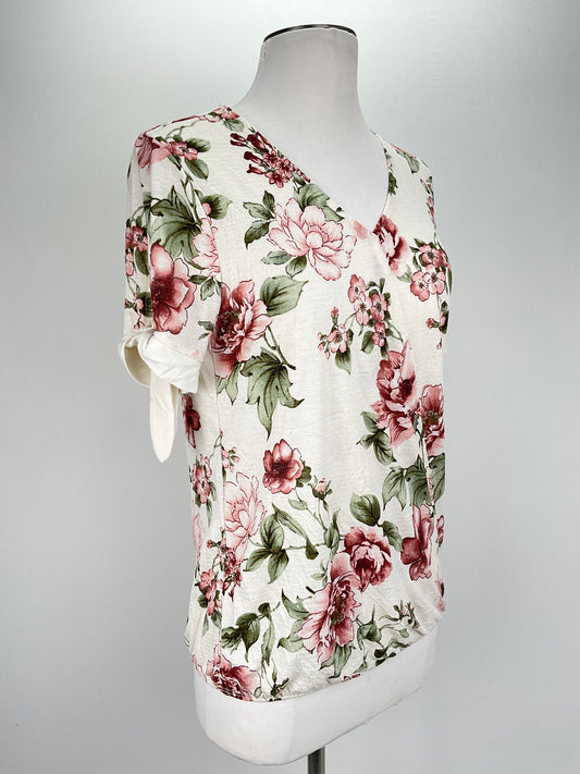 Blusa Crema Floral Naïf