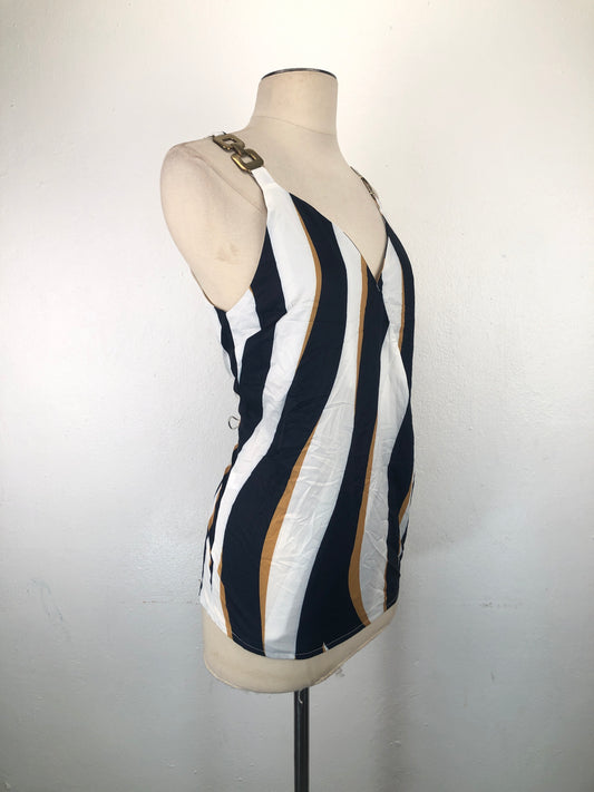 Blusa Blanco de Rayas Variangis