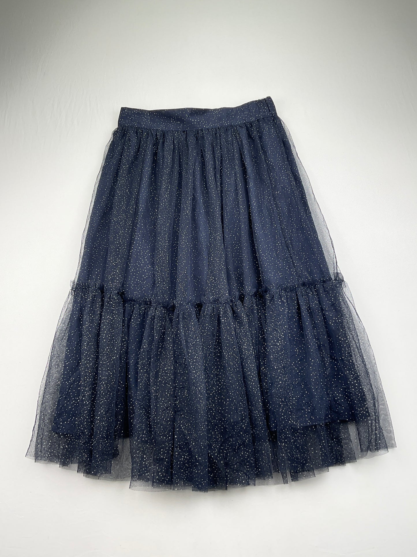 Falda Azul marino de Lunares Time and Tru