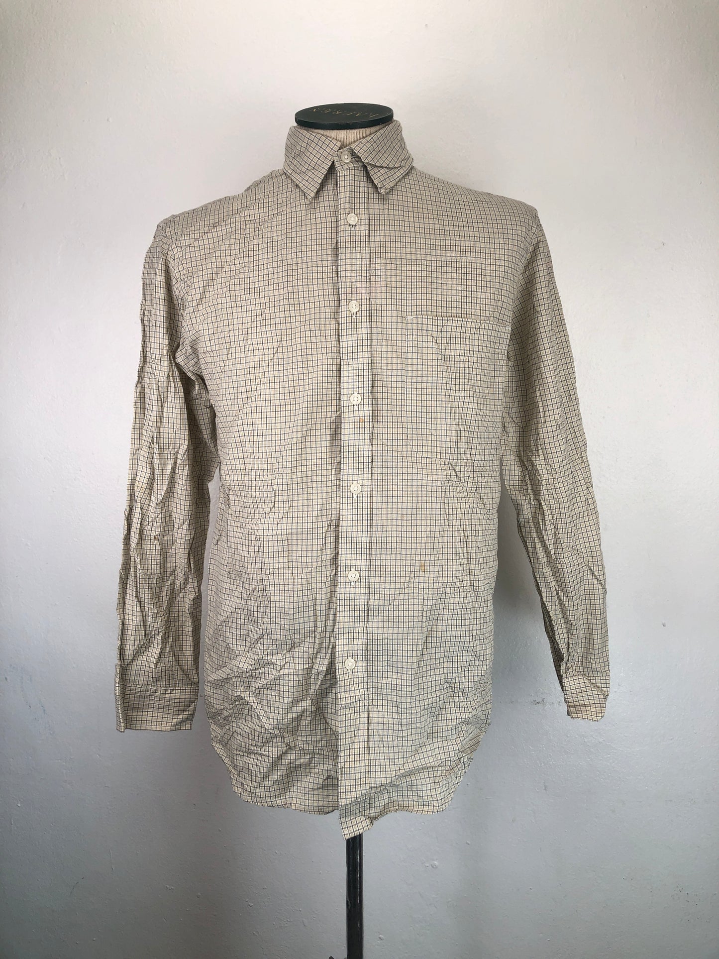 Camisa Crema De cuadro Hony Kony Grand