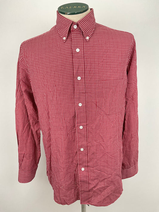 Camisa Rojo vino de cuadro Croft Barrow