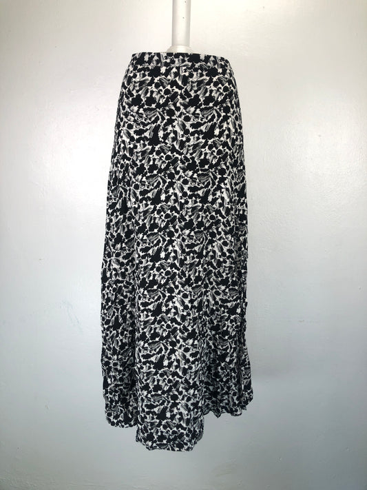 Falda Negro De Flores Madewell