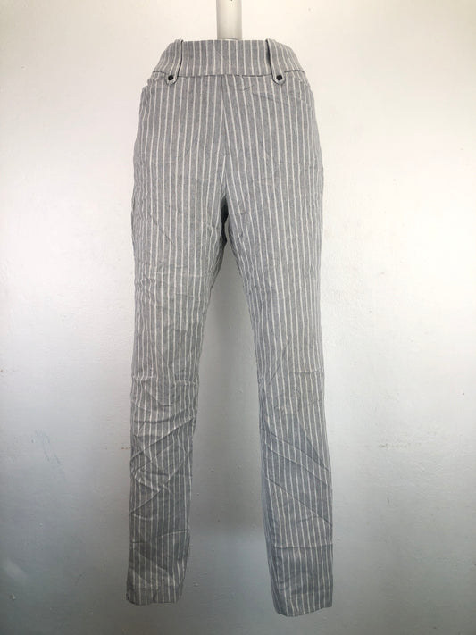 Pantalon Gris de Rayas de Vestir Maunces