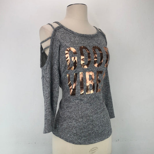 Blusa Gris Free Kisses