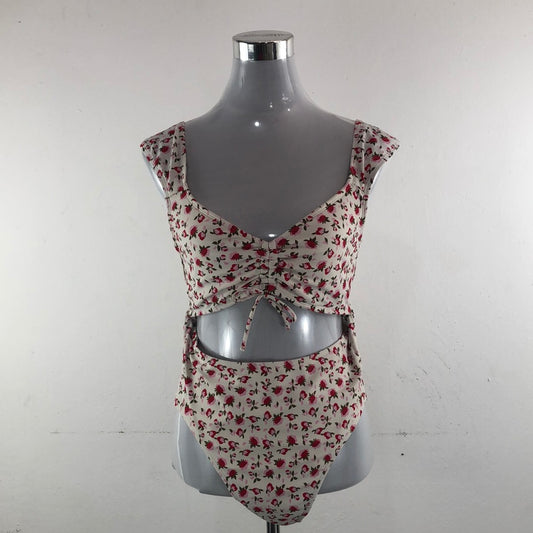 Traje de Baño Crema de Flores Xhilaration