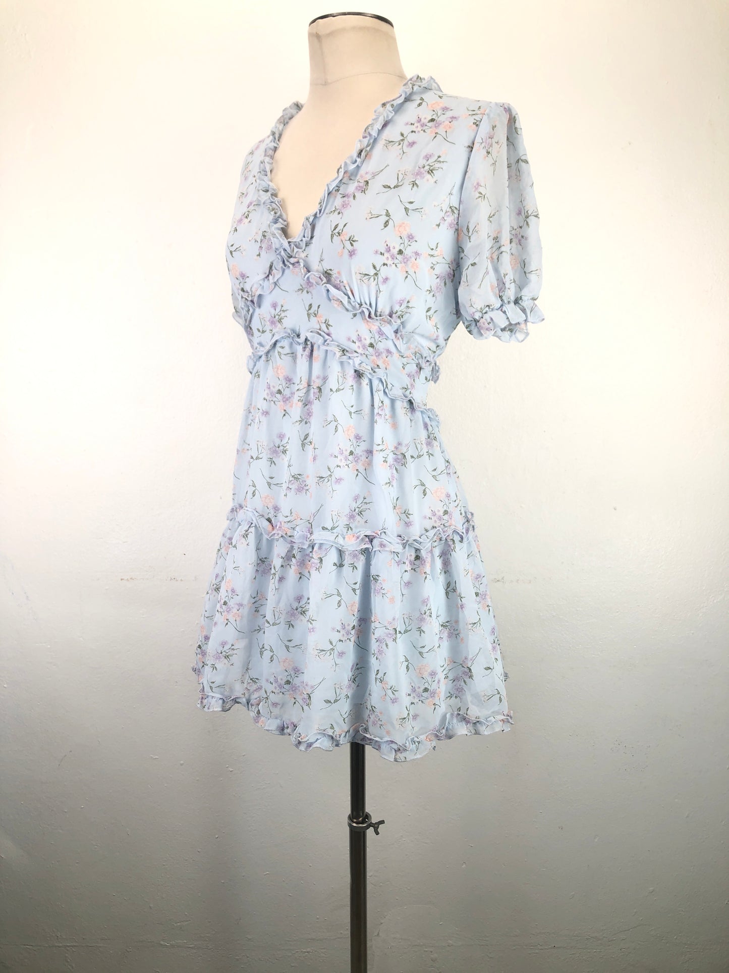 Vestido Azul claro Floral Miami