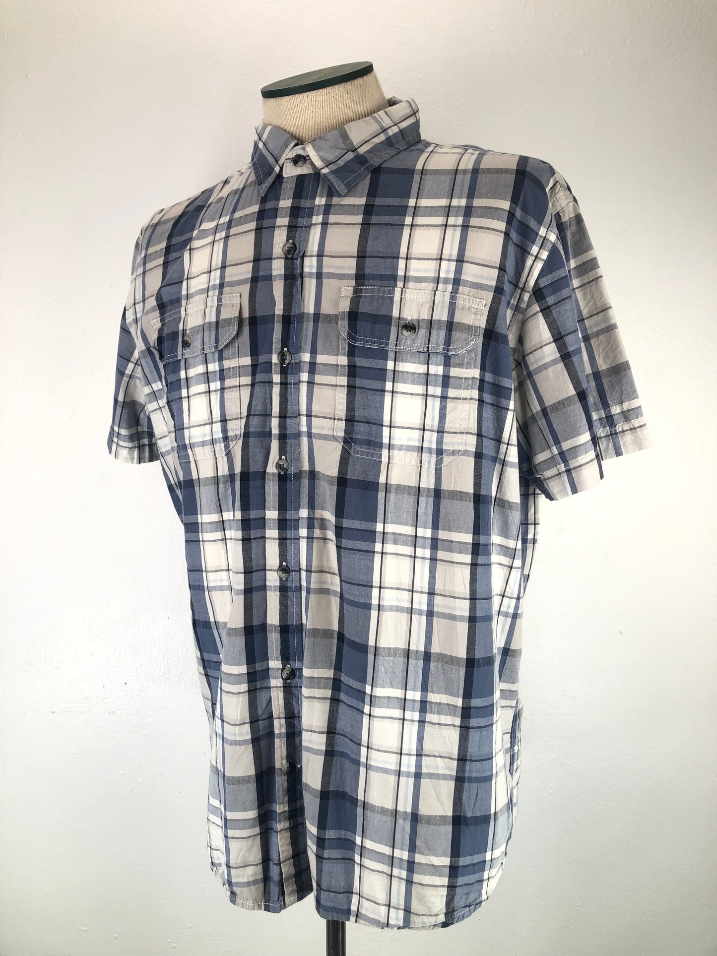 Camisa Gris de Cuadro Old Navy