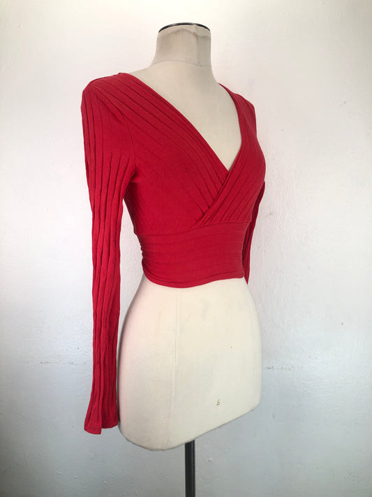 Blusa Rojo de Rayas Shein