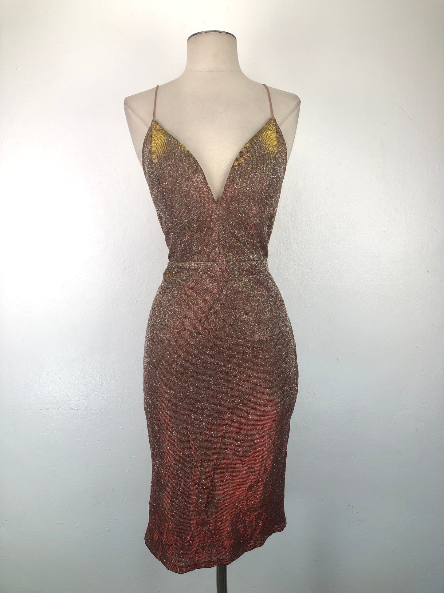 Vestido Dorado Brillo windsor