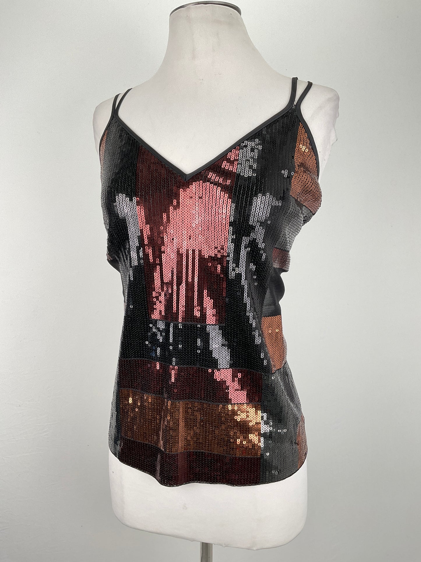 Blusa Marron de Brillo Express
