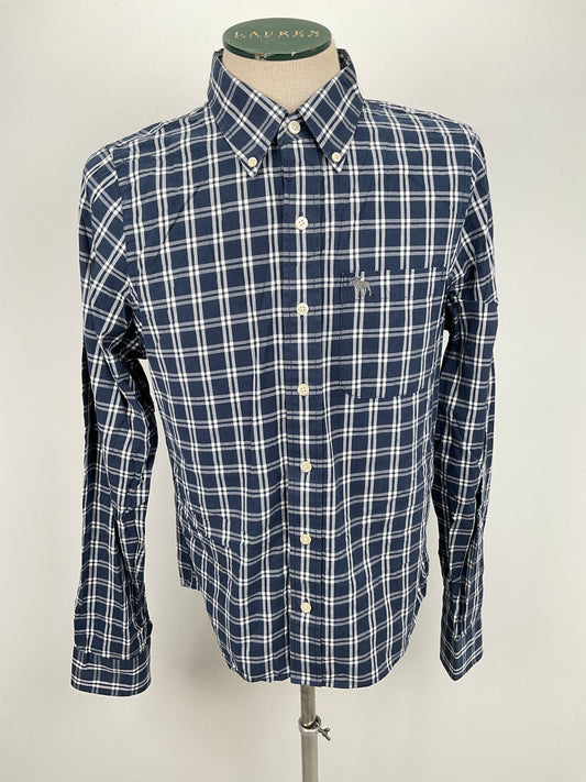 Camisa Azul marino de cuadro Abercrombie Fitch