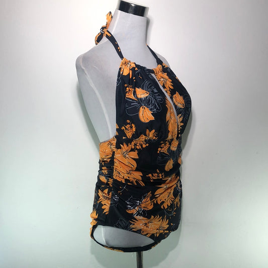 Traje de Baño Negro de Flores B2prity