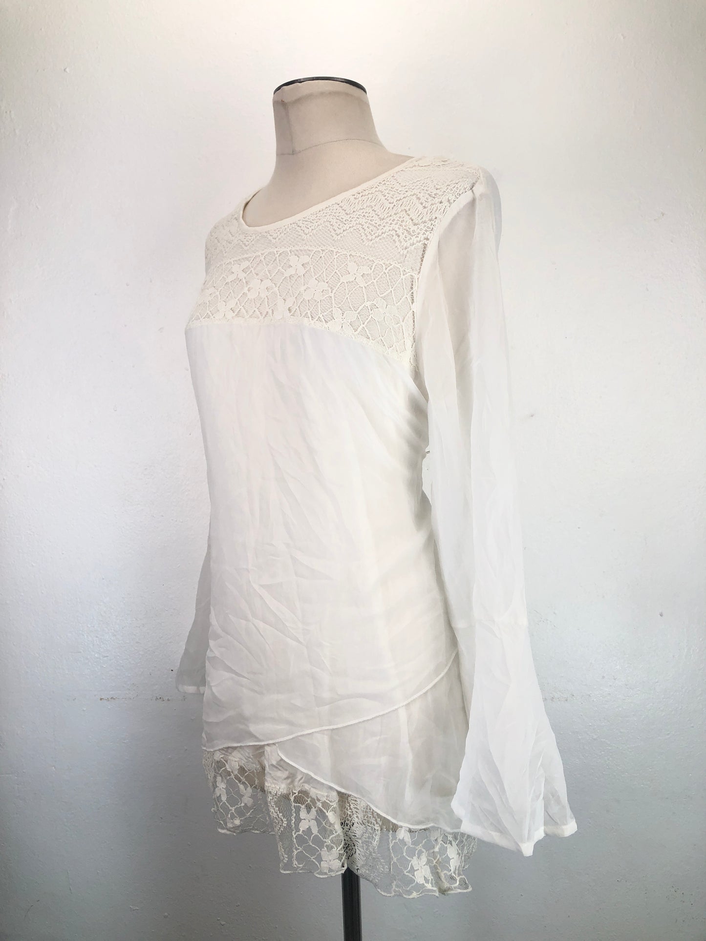 Blusa Blanco Floral Krazy Kat
