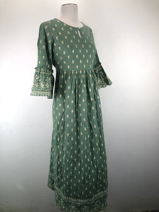 Vestido Verde Floral Janasya