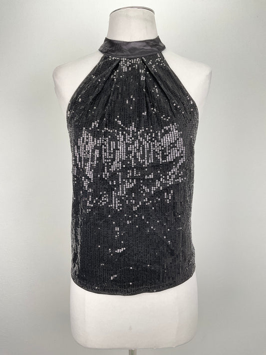 Blusa Negro de Brillo Shein