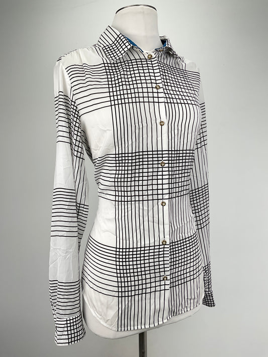 Camisa Blanco de cuadro Banana Republic