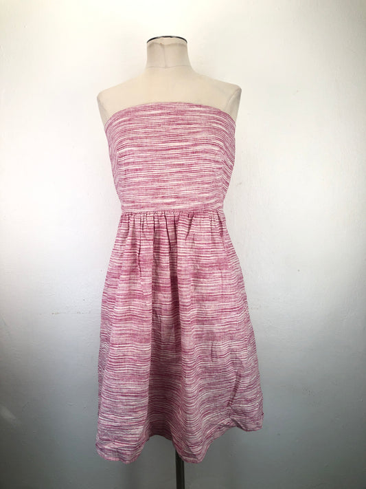 Vestido Rosado de Rayas Banana Republic