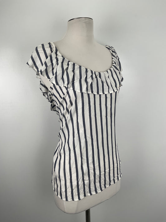 Blusa Blanco De Rayas Old Navy