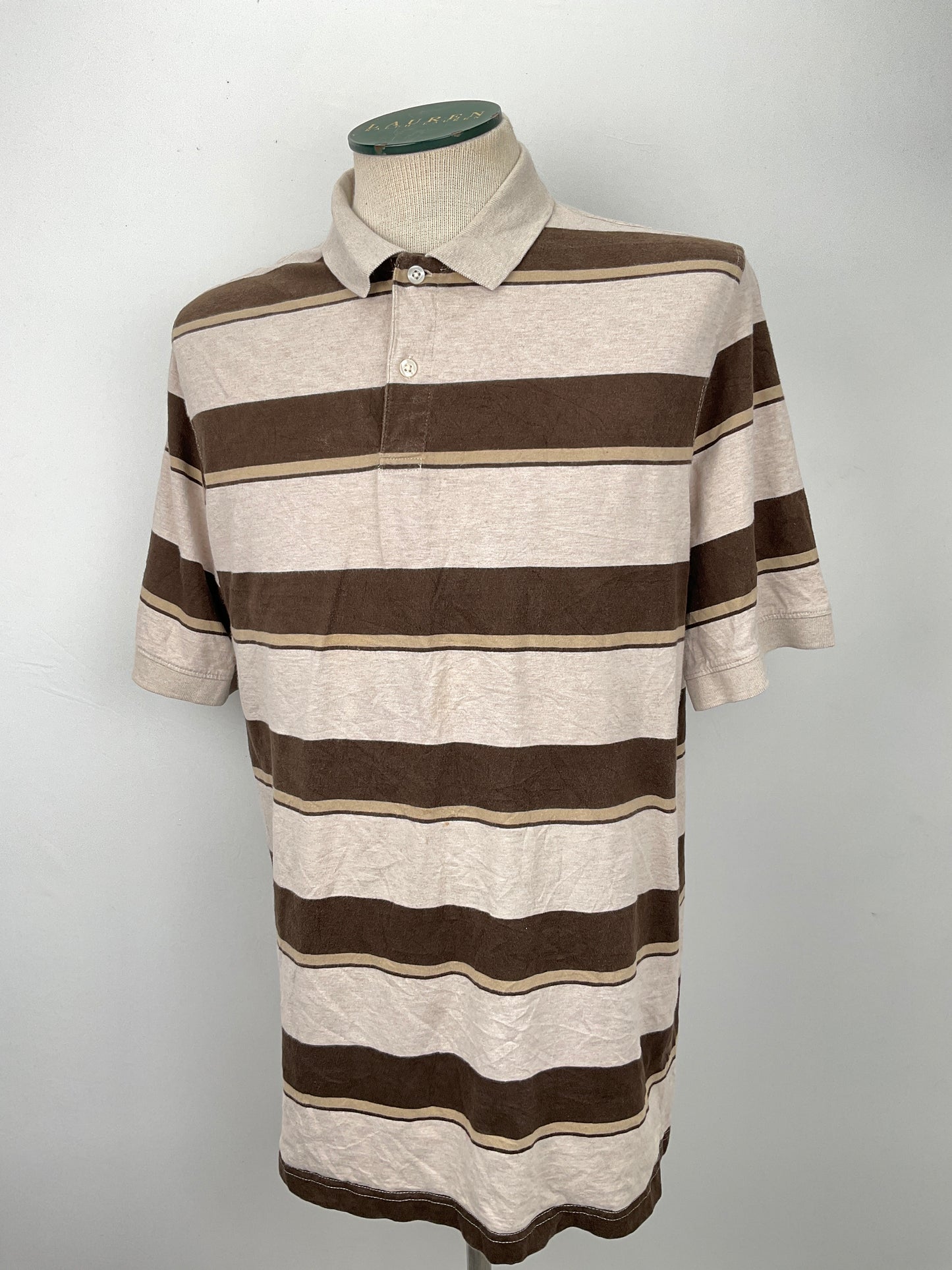 Camiseta Crema de Rayas Covrngtojt