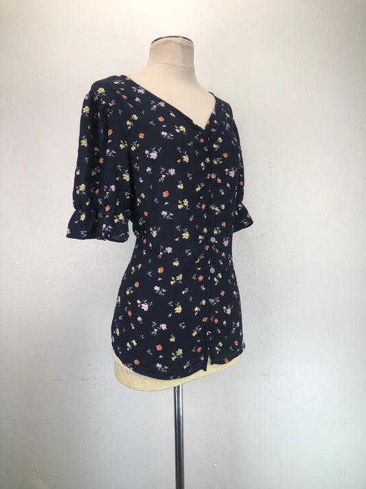 Blusa Azul marino Floral Perseption Concept