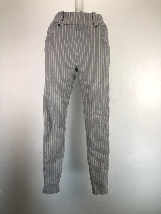 Pantalon Gris de Rayas De Vestir Reg