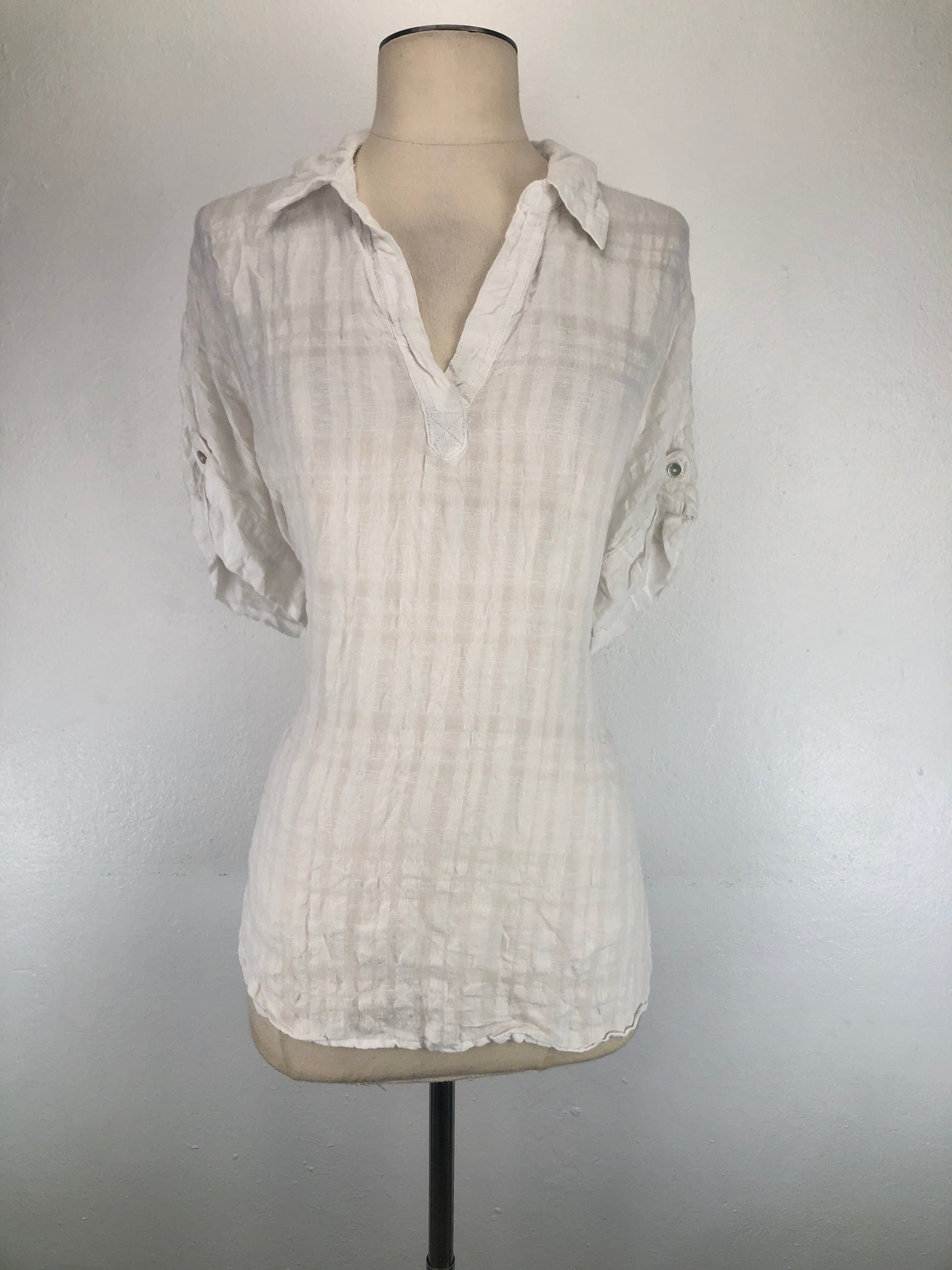 Camisa Blanco de Rayas Rachel