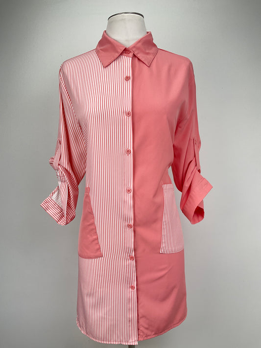 Vestido Camisero Naranja Mengsi