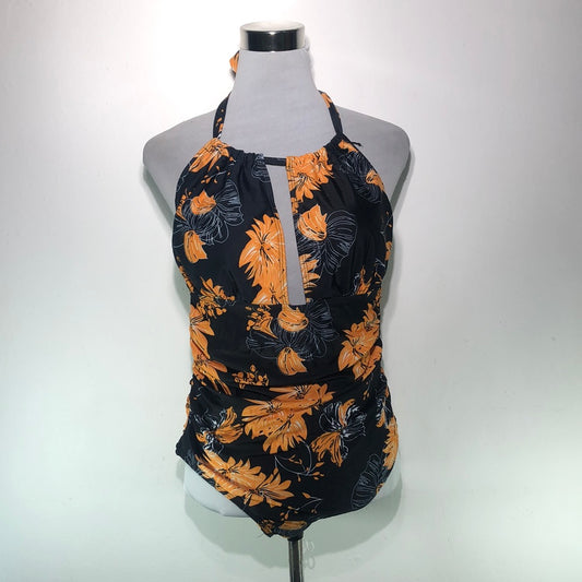Traje de Baño Negro de Flores B2prity