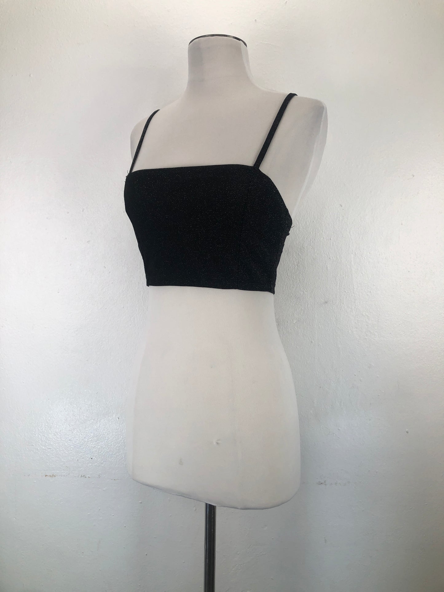Blusa Negro de Brillo Shein