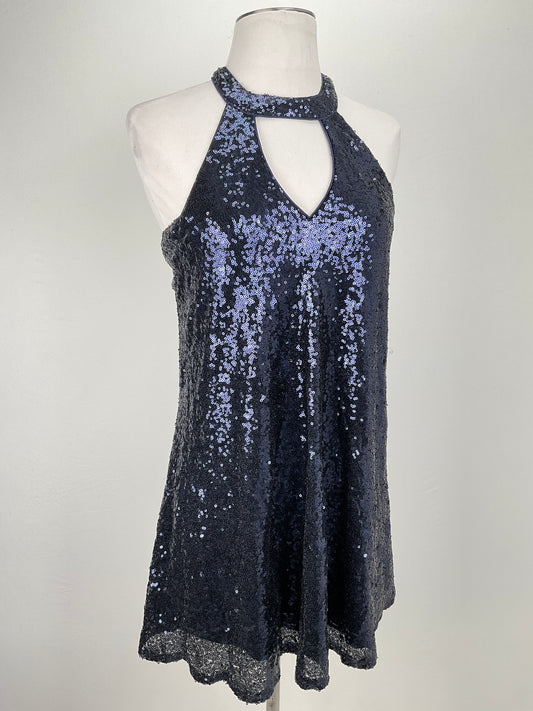 Vestido Azul marino de Brillo Lulus