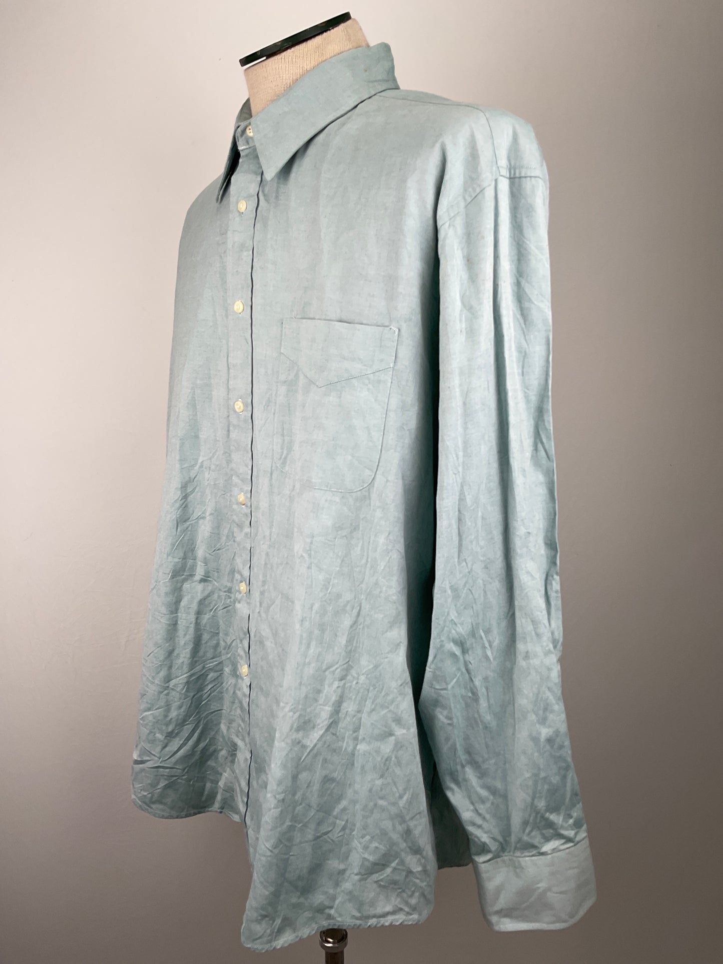 Camisa Turquesa Pin Point Oxford