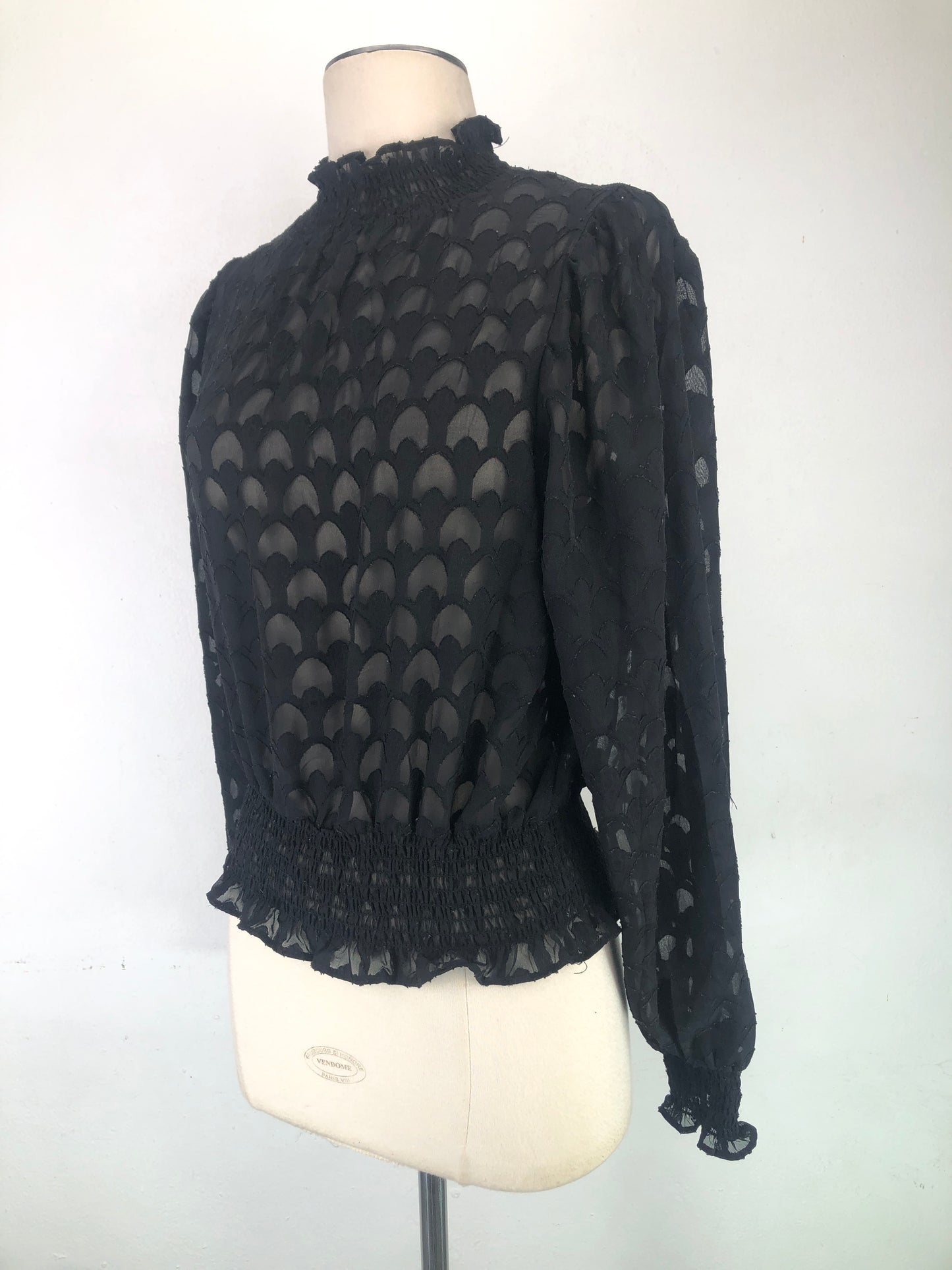 Blusa Negro de Floral Bla she