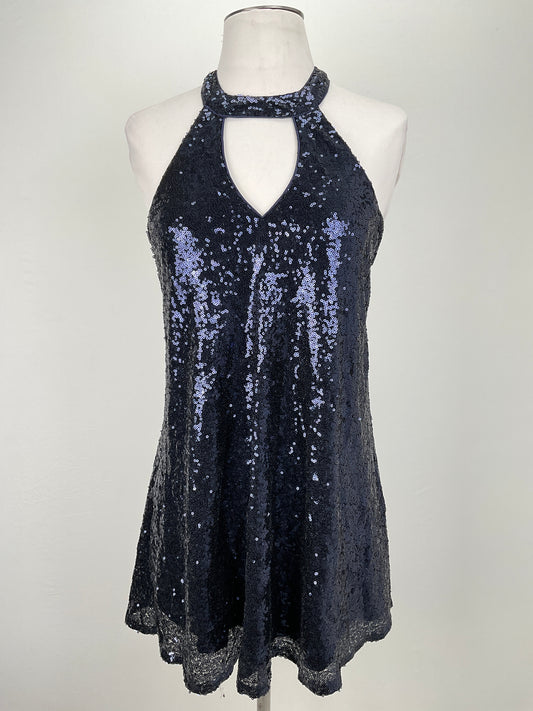 Vestido Azul marino de Brillo Lulus
