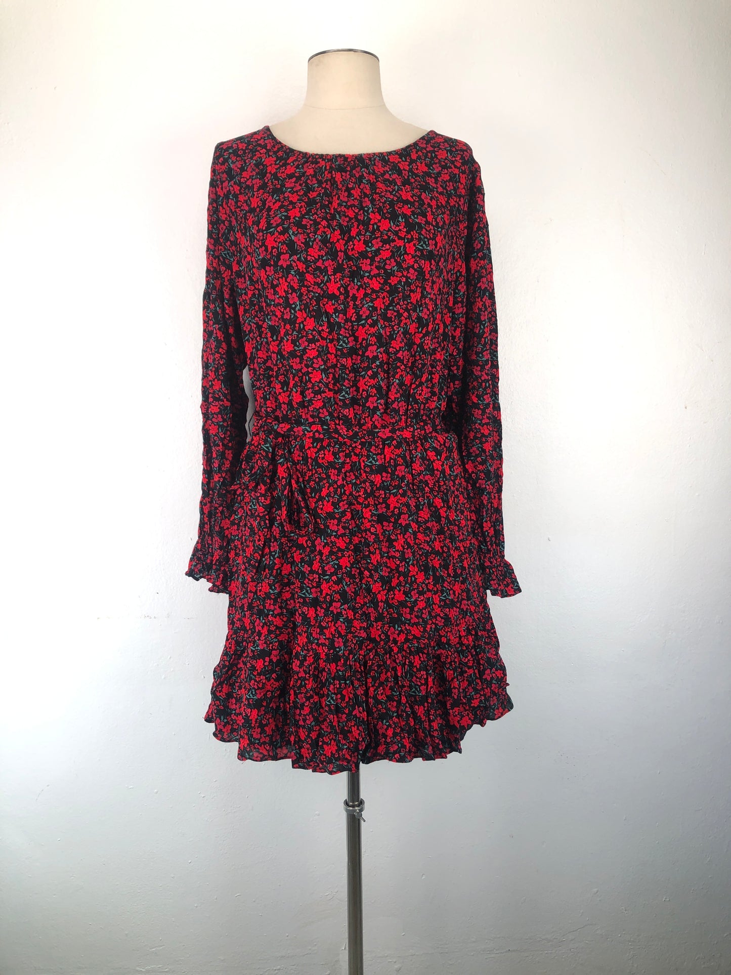 Vestido Rojo de Floral Smart