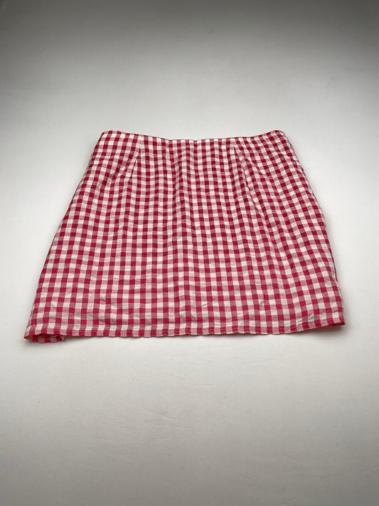 Falda Rosado De Cuadro American Eagle