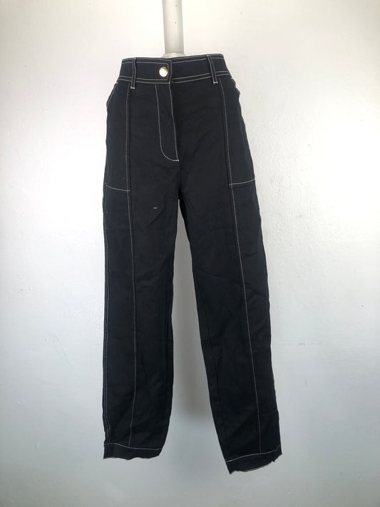 Pantalon Negro Mom Jeans Something Delicate